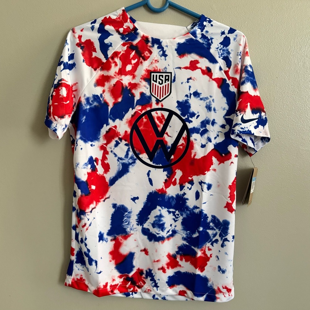 Nike USA Dri-FIT World Cup Pre-Match Soccer Top Jersey USMNT DM9553-101 Size M